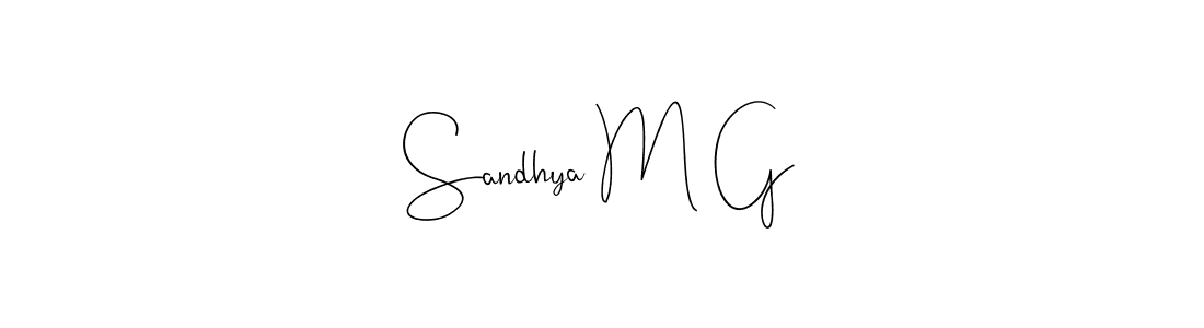 Here are the top 10 professional signature styles for the name Sandhya M G. These are the best autograph styles you can use for your name. Sandhya M G signature style 4 images and pictures png