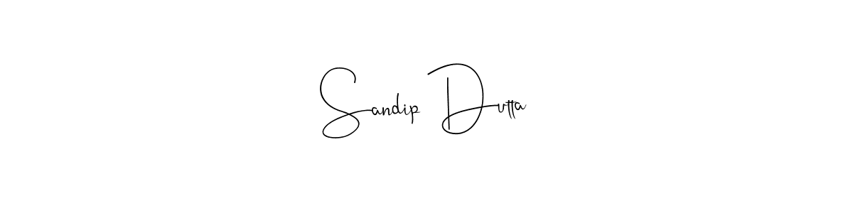 How to make Sandip Dutta name signature. Use Andilay-7BmLP style for creating short signs online. This is the latest handwritten sign. Sandip Dutta signature style 4 images and pictures png