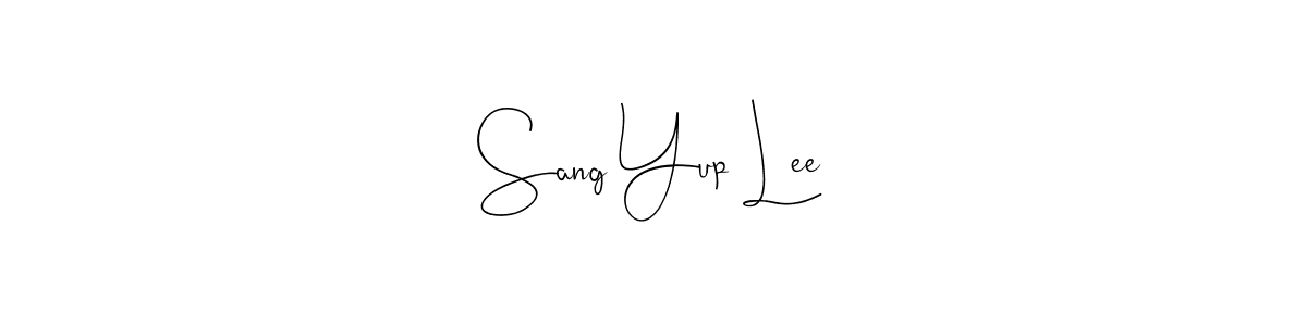 Similarly Andilay-7BmLP is the best handwritten signature design. Signature creator online .You can use it as an online autograph creator for name Sang Yup Lee. Sang Yup Lee signature style 4 images and pictures png