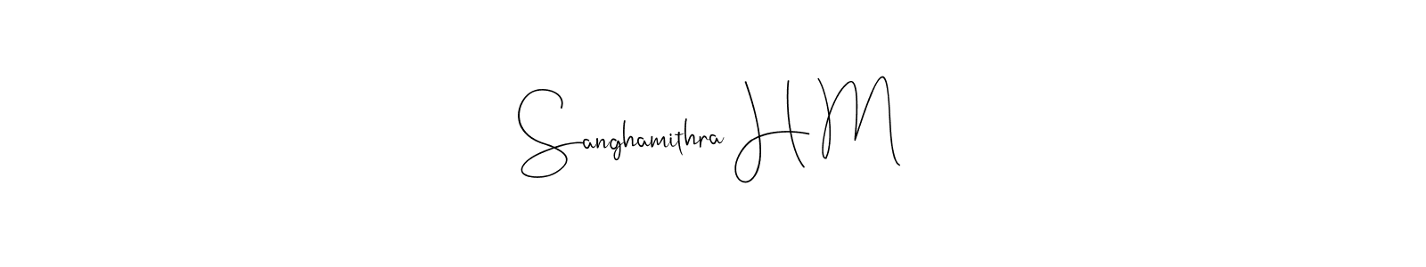 Make a beautiful signature design for name Sanghamithra H M. Use this online signature maker to create a handwritten signature for free. Sanghamithra H M signature style 4 images and pictures png