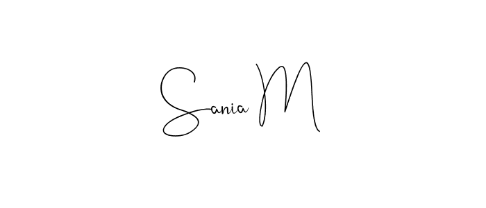 Make a beautiful signature design for name Sania M. Use this online signature maker to create a handwritten signature for free. Sania M signature style 4 images and pictures png