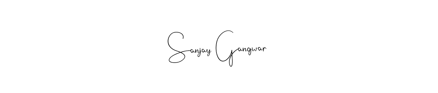 You should practise on your own different ways (Andilay-7BmLP) to write your name (Sanjay Gangwar) in signature. don't let someone else do it for you. Sanjay Gangwar signature style 4 images and pictures png