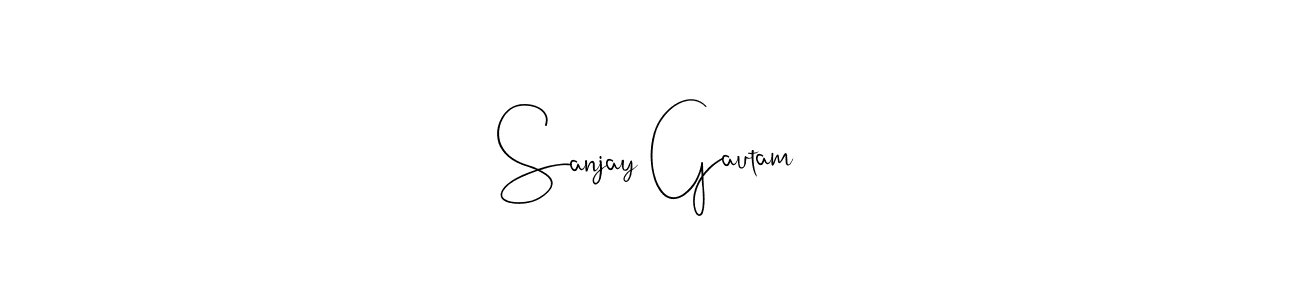 Design your own signature with our free online signature maker. With this signature software, you can create a handwritten (Andilay-7BmLP) signature for name Sanjay Gautam. Sanjay Gautam signature style 4 images and pictures png