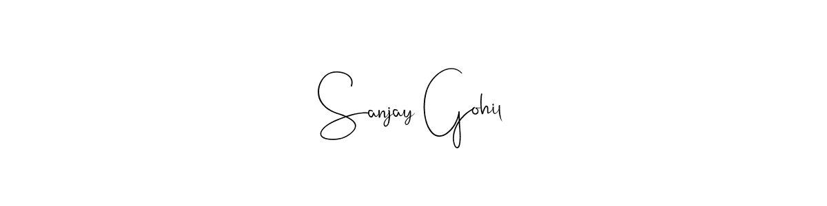 Sanjay Gohil stylish signature style. Best Handwritten Sign (Andilay-7BmLP) for my name. Handwritten Signature Collection Ideas for my name Sanjay Gohil. Sanjay Gohil signature style 4 images and pictures png