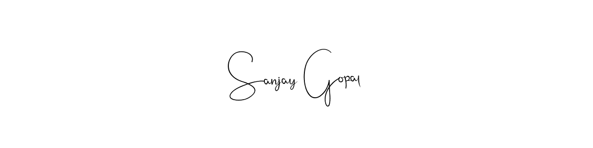 How to make Sanjay Gopal signature? Andilay-7BmLP is a professional autograph style. Create handwritten signature for Sanjay Gopal name. Sanjay Gopal signature style 4 images and pictures png