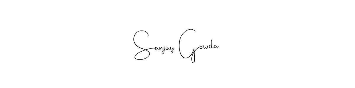 The best way (Andilay-7BmLP) to make a short signature is to pick only two or three words in your name. The name Sanjay Gowda include a total of six letters. For converting this name. Sanjay Gowda signature style 4 images and pictures png