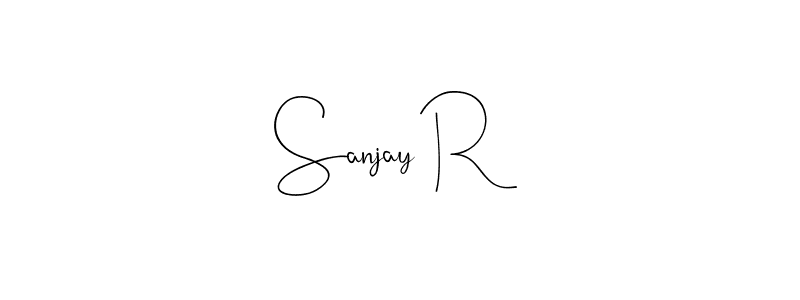 You should practise on your own different ways (Andilay-7BmLP) to write your name (Sanjay R) in signature. don't let someone else do it for you. Sanjay R signature style 4 images and pictures png