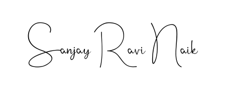 Create a personalized artistic stamp with Sanjay Ravi Naik in Andilay-7BmLP font. Perfect for visual artists, designers, and influencers. Sanjay Ravi Naik signature style 4 images and pictures png