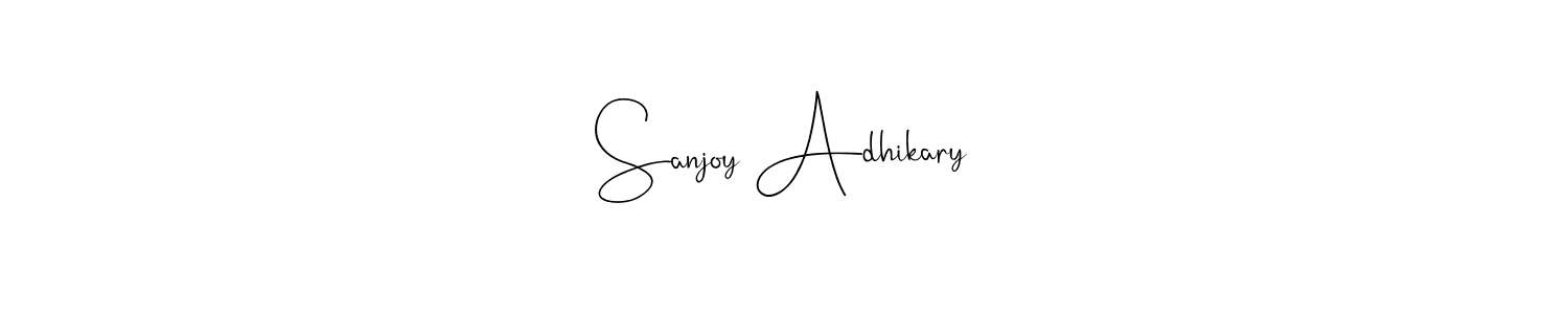 Create a beautiful signature design for name Sanjoy Adhikary. With this signature (Andilay-7BmLP) fonts, you can make a handwritten signature for free. Sanjoy Adhikary signature style 4 images and pictures png