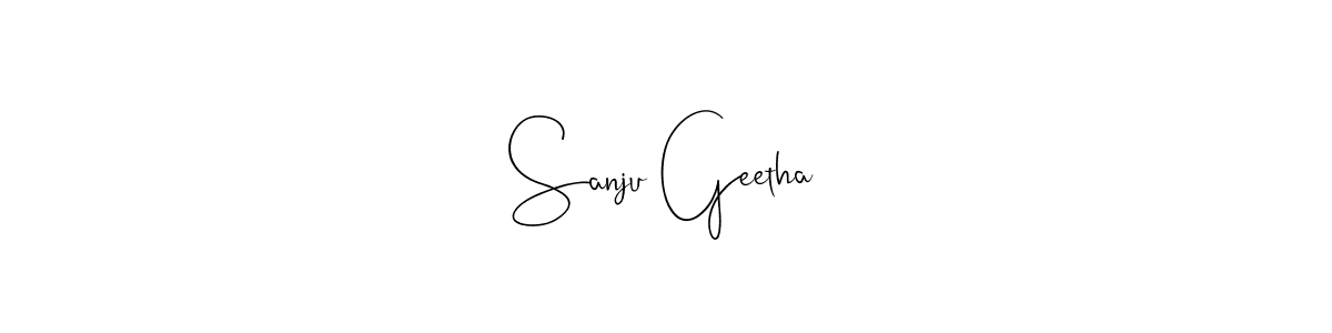 Here are the top 10 professional signature styles for the name Sanju Geetha. These are the best autograph styles you can use for your name. Sanju Geetha signature style 4 images and pictures png