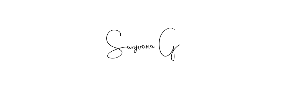 See photos of Sanjuana G official signature by Spectra . Check more albums & portfolios. Read reviews & check more about Andilay-7BmLP font. Sanjuana G signature style 4 images and pictures png