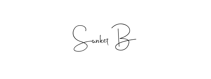 How to make Sanket B signature? Andilay-7BmLP is a professional autograph style. Create handwritten signature for Sanket B name. Sanket B signature style 4 images and pictures png