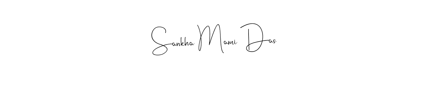 Andilay-7BmLP is a professional signature style that is perfect for those who want to add a touch of class to their signature. It is also a great choice for those who want to make their signature more unique. Get Sankha Mami Das name to fancy signature for free. Sankha Mami Das signature style 4 images and pictures png