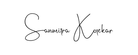 How to make Sanmitra Kolekar name signature. Use Andilay-7BmLP style for creating short signs online. This is the latest handwritten sign. Sanmitra Kolekar signature style 4 images and pictures png