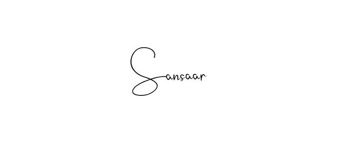Design your own signature with our free online signature maker. With this signature software, you can create a handwritten (Andilay-7BmLP) signature for name Sansaar. Sansaar signature style 4 images and pictures png