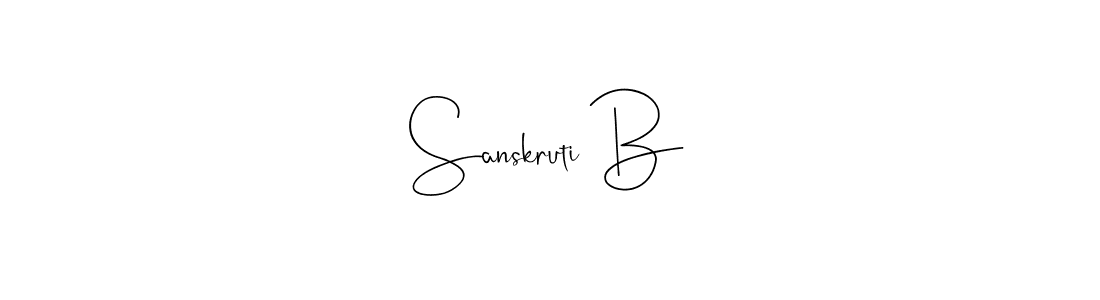 Make a beautiful signature design for name Sanskruti B. Use this online signature maker to create a handwritten signature for free. Sanskruti B signature style 4 images and pictures png