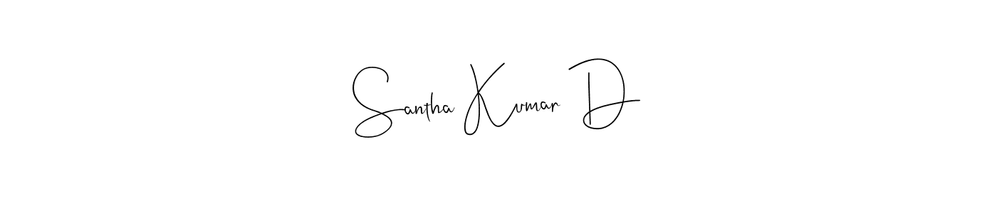 Andilay-7BmLP is a professional signature style that is perfect for those who want to add a touch of class to their signature. It is also a great choice for those who want to make their signature more unique. Get Santha Kumar D name to fancy signature for free. Santha Kumar D signature style 4 images and pictures png