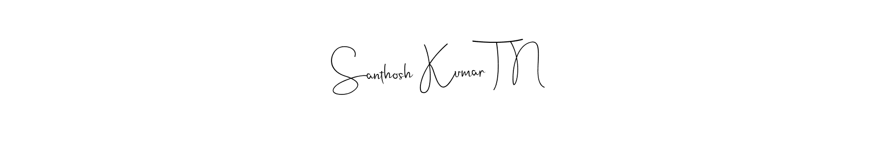 Also we have Santhosh Kumar T N name is the best signature style. Create professional handwritten signature collection using Andilay-7BmLP autograph style. Santhosh Kumar T N signature style 4 images and pictures png