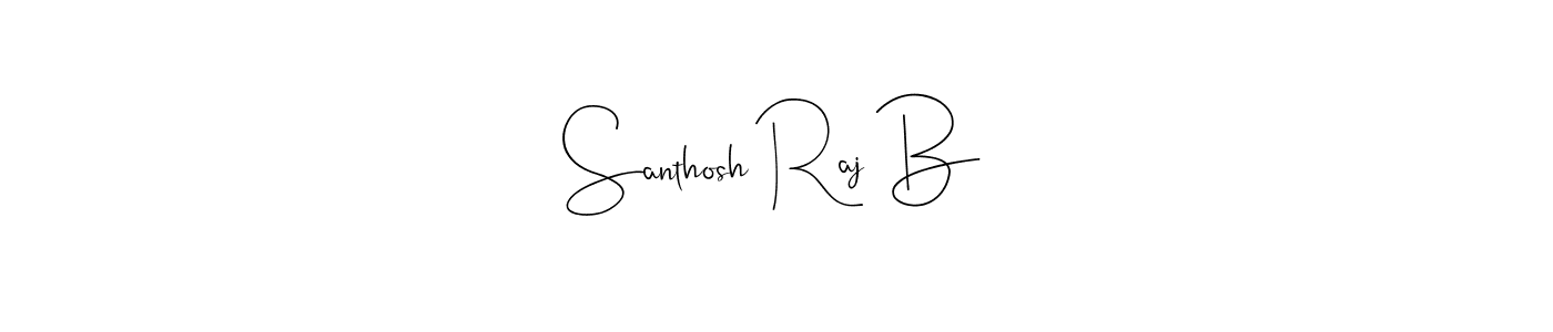 Make a beautiful signature design for name Santhosh Raj B. Use this online signature maker to create a handwritten signature for free. Santhosh Raj B signature style 4 images and pictures png