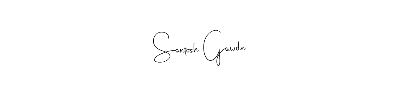 Make a beautiful signature design for name Santosh Gawde. With this signature (Andilay-7BmLP) style, you can create a handwritten signature for free. Santosh Gawde signature style 4 images and pictures png