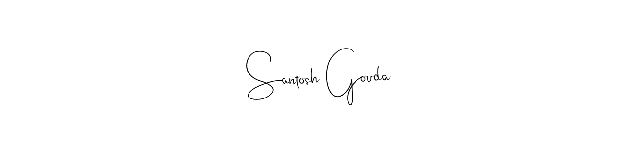 Create a beautiful signature design for name Santosh Gouda. With this signature (Andilay-7BmLP) fonts, you can make a handwritten signature for free. Santosh Gouda signature style 4 images and pictures png