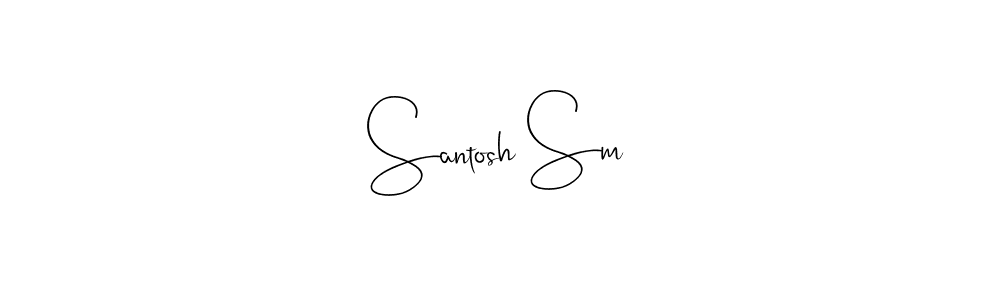 Santosh Sm stylish signature style. Best Handwritten Sign (Andilay-7BmLP) for my name. Handwritten Signature Collection Ideas for my name Santosh Sm. Santosh Sm signature style 4 images and pictures png