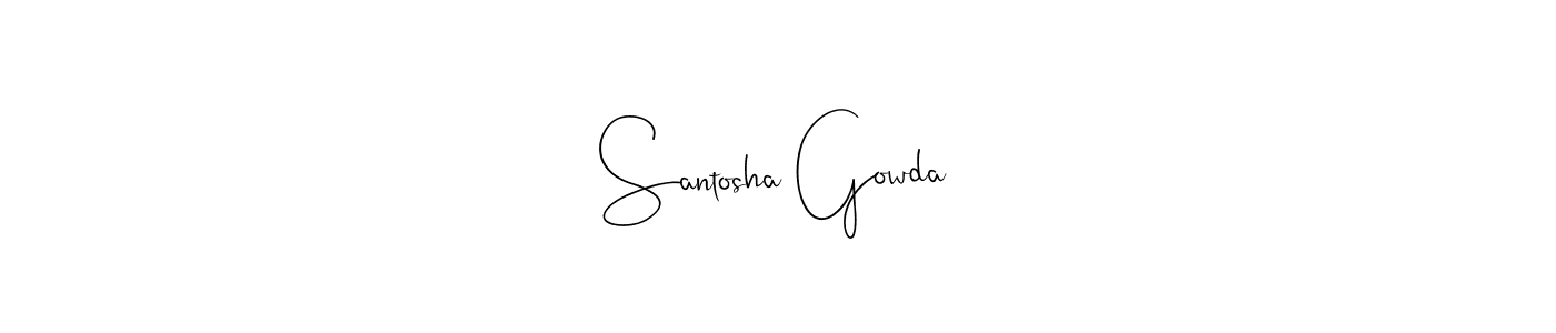 How to make Santosha Gowda signature? Andilay-7BmLP is a professional autograph style. Create handwritten signature for Santosha Gowda name. Santosha Gowda signature style 4 images and pictures png