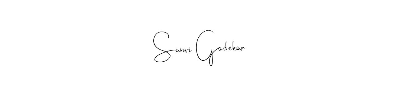 How to make Sanvi Gadekar signature? Andilay-7BmLP is a professional autograph style. Create handwritten signature for Sanvi Gadekar name. Sanvi Gadekar signature style 4 images and pictures png