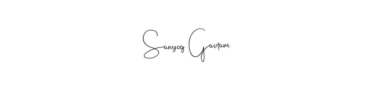 How to Draw Sanyog Gautam signature style? Andilay-7BmLP is a latest design signature styles for name Sanyog Gautam. Sanyog Gautam signature style 4 images and pictures png