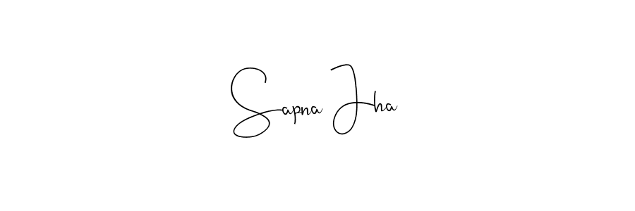 Make a beautiful signature design for name Sapna Jha. With this signature (Andilay-7BmLP) style, you can create a handwritten signature for free. Sapna Jha signature style 4 images and pictures png