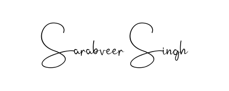 Designed for modern professionals: Sarabveer Singh name signature crafted with Andilay-7BmLP script. Ready for digital PDF workflows. Sarabveer Singh signature style 4 images and pictures png