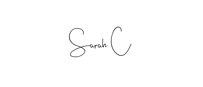 Sarah C stylish signature style. Best Handwritten Sign (Andilay-7BmLP) for my name. Handwritten Signature Collection Ideas for my name Sarah C. Sarah C signature style 4 images and pictures png