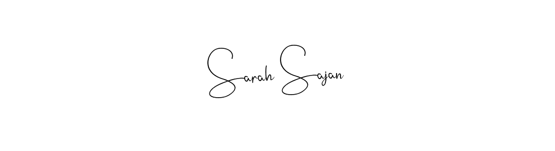 Also we have Sarah Sajan name is the best signature style. Create professional handwritten signature collection using Andilay-7BmLP autograph style. Sarah Sajan signature style 4 images and pictures png