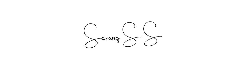 Make a beautiful signature design for name Sarang S S. Use this online signature maker to create a handwritten signature for free. Sarang S S signature style 4 images and pictures png