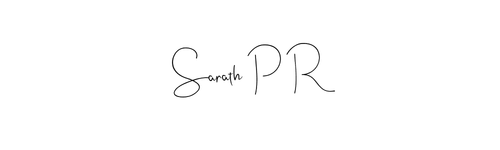 You should practise on your own different ways (Andilay-7BmLP) to write your name (Sarath P R) in signature. don't let someone else do it for you. Sarath P R signature style 4 images and pictures png