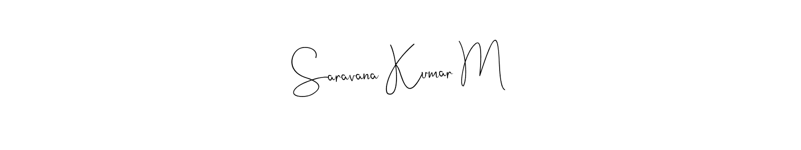Andilay-7BmLP is a professional signature style that is perfect for those who want to add a touch of class to their signature. It is also a great choice for those who want to make their signature more unique. Get Saravana Kumar M name to fancy signature for free. Saravana Kumar M signature style 4 images and pictures png