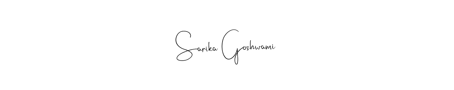 It looks lik you need a new signature style for name Sarika Goshwami. Design unique handwritten (Andilay-7BmLP) signature with our free signature maker in just a few clicks. Sarika Goshwami signature style 4 images and pictures png