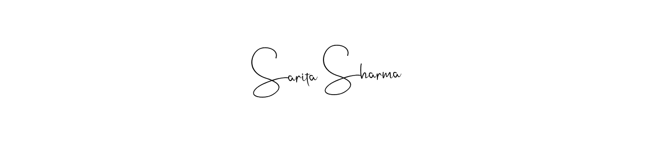 Make a short Sarita Sharma signature style. Manage your documents anywhere anytime using Andilay-7BmLP. Create and add eSignatures, submit forms, share and send files easily. Sarita Sharma signature style 4 images and pictures png