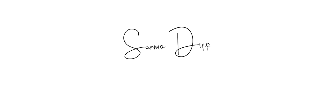 The best way (Andilay-7BmLP) to make a short signature is to pick only two or three words in your name. The name Sarma Dilip include a total of six letters. For converting this name. Sarma Dilip signature style 4 images and pictures png