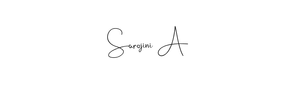 Create a beautiful signature design for name Sarojini A. With this signature (Andilay-7BmLP) fonts, you can make a handwritten signature for free. Sarojini A signature style 4 images and pictures png