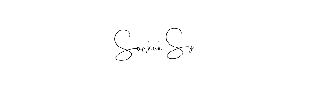 Also we have Sarthak Sy name is the best signature style. Create professional handwritten signature collection using Andilay-7BmLP autograph style. Sarthak Sy signature style 4 images and pictures png