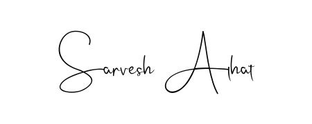 A modern signature idea for name Sarvesh Alhat using Andilay-7BmLP font. Clean strokes and elegant curves make it stand out instantly. Sarvesh Alhat signature style 4 images and pictures png