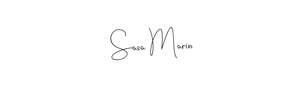 Design your own signature with our free online signature maker. With this signature software, you can create a handwritten (Andilay-7BmLP) signature for name Sasa Marin. Sasa Marin signature style 4 images and pictures png