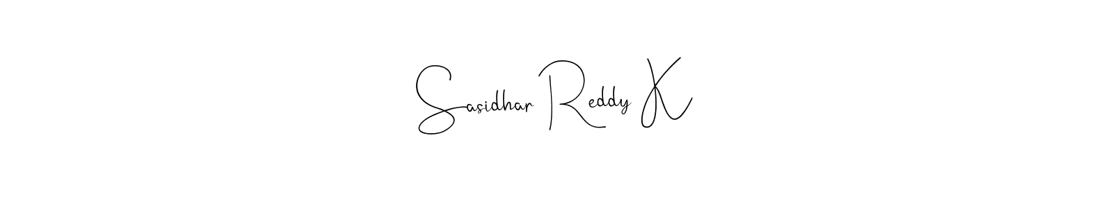 Also You can easily find your signature by using the search form. We will create Sasidhar Reddy K name handwritten signature images for you free of cost using Andilay-7BmLP sign style. Sasidhar Reddy K signature style 4 images and pictures png