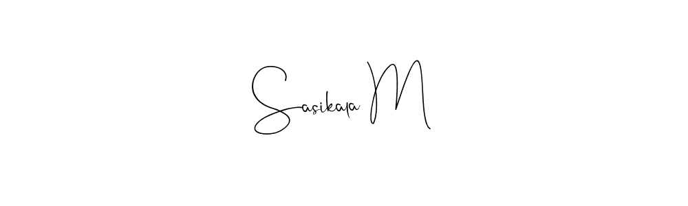 Use a signature maker to create a handwritten signature online. With this signature software, you can design (Andilay-7BmLP) your own signature for name Sasikala M. Sasikala M signature style 4 images and pictures png