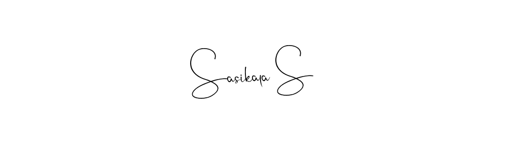 Create a beautiful signature design for name Sasikala S. With this signature (Andilay-7BmLP) fonts, you can make a handwritten signature for free. Sasikala S signature style 4 images and pictures png