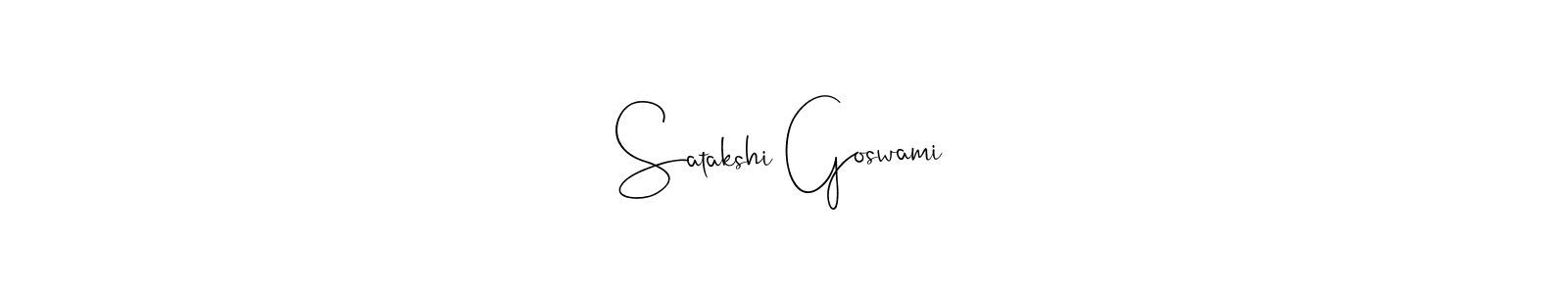 Also You can easily find your signature by using the search form. We will create Satakshi Goswami name handwritten signature images for you free of cost using Andilay-7BmLP sign style. Satakshi Goswami signature style 4 images and pictures png