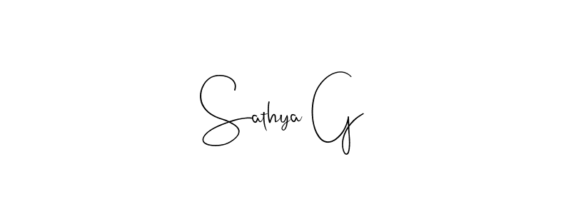 Sathya G stylish signature style. Best Handwritten Sign (Andilay-7BmLP) for my name. Handwritten Signature Collection Ideas for my name Sathya G. Sathya G signature style 4 images and pictures png