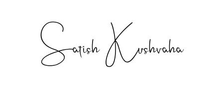 A modern signature idea for name Satish Kushvaha using Andilay-7BmLP font. Clean strokes and elegant curves make it stand out instantly. Satish Kushvaha signature style 4 images and pictures png