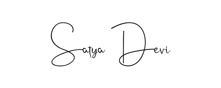 The Andilay-7BmLP typeface gives name Satya Devi a refined look. Suitable for certificates, diplomas, and official verification. Satya Devi signature style 4 images and pictures png
